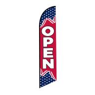 Open (Patriotic Stars) Feather Flag